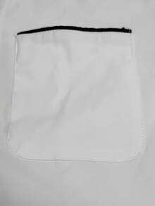 Men's White Simple & Formal Chef Jacket, Hidden Button Design, Essential For Professional Chefs - White - View 6