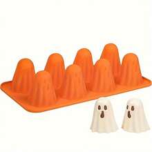 1pc Ghost Silicone Mold, Summer Ghost Ice Cube Mold, Ghost Chocolate Candy Mold Halloween Silicone Mold For Ice, Jelly, Chocolate, Candy, Fudge, Crayon, Resin Christmas Christmas Decorations Christmas Pajamas Christmas Gifts Christmas Decor