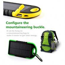 Dual USB Solar Power Bank, For Android, Type-C Input, Brings Strong Light, Suitable For Night Travel, Suitable For Charging All Mobile Phones. - 多色 - 查看 7