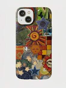 Una elegante funda para teléfono que no incluye cordón ni soporte. Funda para teléfono con diseño de collage retro caprichoso 2 en 1, diseño estético de estrellas, funda protectora de arte abstracto - Compatible con S25/S25 Plus/S25 Ultra/S24/S24 Plus/S24 Ultra/S24 FE/S23/S23+/S23 Ultra/S22/S22+/S22 Ultra/S21/S21+/S21 Ultra/S20 ULTRA/A71/A56/A55/A54/A53/A52/A34/A26/A15/A16/A14/A13/A06 y Phone17,17Air,17pro,17pro,16,16plus,16promax,15Plus,15Pro,15ProMax,14,14Plus,14Pro,14ProMax,13,13Pr - Multicolor 5 - Ver 8