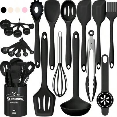 Silicone Kitchen Cooking Utensils Set, Umite Chef 22Pcs Heat Resistant Kitchen Utensils, Spatula, Spoon, Whisk, Dishwasher Safe Kitchen Utensil Gadget