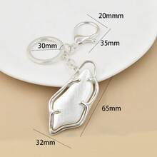 1 Peça Pingente e Chaveiro de Bolsa com Padrão Geométrico em Liga de Zinco Prata Antiga, Minimalista e Fashionável