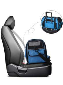 便携式猫笼 - 适用于中型猫和体重不超过 15 磅的小型犬的软边猫笼、宠物包、航空认可的旅行犬笼、手持式宠物笼、宠物背包 - 彩色 - 查看 9