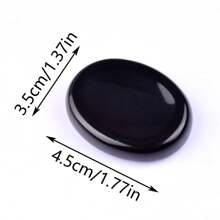 2pcs Thumb Pressure Relief Crystal Set, White Crystal, Amethyst, Rose Quartz Hand-Carved Gemstones, Exquisite Healing Stones, Meditation Oval Palm Stones, Ideal Gift - 2pcs/set - View 3