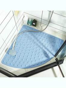 Thảm tắm cong lớn màu trắng 54x54cm/21x21 inch, thảm phòng tắm, thảm phòng tắm hình quạt có thể giặt máy, thảm tắm chống trượt có giác hút, rất tốt cho người già, có lỗ thoát nước, dùng để đảm bảo an toàn và trang trí bồn tắm, trang trí nhà bếp. - Nhiều màu - Xem 16