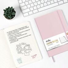 Leather Hardcover Notebook For Work College Ruled Lined Journal Writing Business School Office Use 192 Pages Medium 5.5 X 8.3 Inch