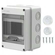 5 Way Waterproof Garage Shed Camper Van Caravan Consumer Unit Fuse Box - White - View 3