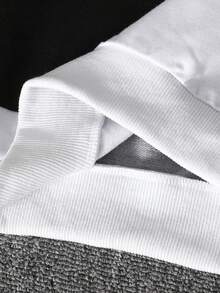 Set da 2 pezzi: felpa con stampa di lettere a maniche lunghe e pantaloni con tasche a righe, moda casual per bambini di 7-11 anni, adatto per attività all'aperto e sport scolastici