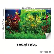 Sunshine Seaweed Themed Aquarium Background Painting, Terrarium Sticker, Create A Fantasy Underwater World For Fish And Shrimp, Aquarium Accessories, Aquarium Decoration