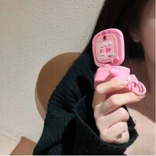 苹果粉色可爱蓝牙耳机壳软壳小镜子无线耳机保护套兼容Airpods 1/2 / Airpods Pro / Airpods 3 / Airpods Pro（第二代）保护套