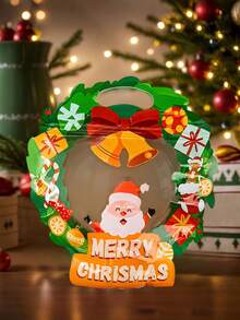 10 pezzi Sacchetti di Natale con zip, sacchetti regalo riutilizzabili, confezione di sacchetti regalo natalizi di forme speciali con manici per compleanni, matrimoni, feste di Natale, feste di Natale e regali per la classe