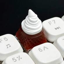 1 szt. Spersonalizowana, urocza i pyszna klawiatura mechaniczna z imitacją lodów czekoladowych, nakładki na klawisze z osią krzyżową, wysokość OEM, materiał ABS, starannie wykonany zamiennik klawisza ESC, prezent na akcesoria komputerowe DIY