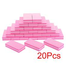 50/20/10 件黑色高密度泡沫块，粒度为 180/100，迷你方形化妆海绵缓冲器，用于美甲造型、抛光和平滑，适合家庭和美容院使用