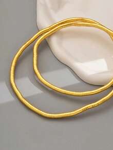 1件高品质弹性可调节女士项链，可作颈链、项链或手链佩戴，适合日常佩戴和参加派对，女士配饰，礼品 - 金色 - 查看 4