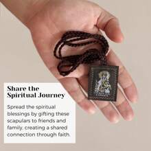 3 Stücke braune Skapuliere Unserer Lieben Frau vom Berg Karmel, katholische Skapuliere, rote Jungfrau von Guadalupe Halskette als Geschenk für Frauen und Männer, mexikanische Dekoration