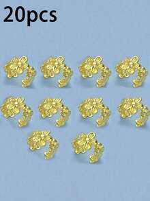 Hộp 20 chiếc vòng khăn trùm đầu, kẹp khăn rỗng, ghim cài khăn trùm đầu, vòng tết tóc, phụ kiện khăn trùm đầu cho trang phục - Nhiều màu - Xem 16