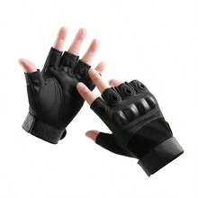 Half Finger Tactical Gloves, Outdoor Cycling Gloves, Sports Protective Cycling Gloves - 黑色 - 查看 5