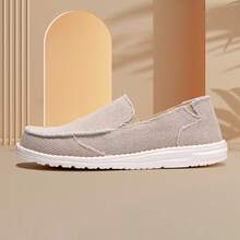 Kelway Men's Casual Slip-On Loafers Canvas Slip On Shoes Comfortable And Lightweight - Apricot - View 7