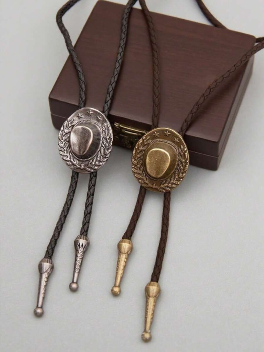 1 chiếc vòng cổ polo cổ điển màu đồng/bạc dành cho cả nam và nữ, phụ kiện thời trang phù hợp để đeo hàng ngày, có thể dùng làm quà tặng. - Nhiều màu - Xem 1