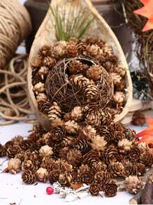 100/50/30/10 Peças Pinhas Artificiais, Pinhas Decorativas Miniatura Convenientes para Feriados de Outono/Inverno, Pinhas Falsas Realistas para Coroa de Natal, Decoração de Casa, Decoração de Pinhas em Estilo Rústico e Campestre - Tamanhos Grande, Médio e Mini, Adequadas para Mesas, Árvores, Decoração de Casa, Artesanato de Natal DIY, Decoração de Quarto de Outono, Decoração Doméstica de Plantas Falsas, Decoração de Quarto de Natal