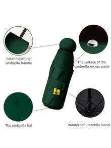 1PC Compact Ultra Lightweight Umbrella Women's UV Protection UPF50+ Sun Rain Dual-Use Portable Mini Travel Umbrella Multiple Colors For Outdoor Festival School Office Home Back To School Summer Autumn Rain Gear Decor