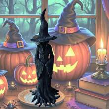 1 件万圣节树脂工艺品摆件、女巫和鬼魂摆件、家居装饰工艺品 - 彩色 - 查看 2