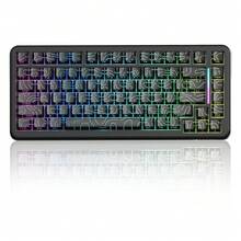 ATTACK SHARK X82PRO HE Wireless Rapid Trigger RGB Mechanical Gaming Keyboard With Adjustable Actuation,2.4G/Wired/BT,8K Polling Rate,Hall Effect Magnetic Switch,5000mAh Battery For PC FPS - Multicolor - View 12