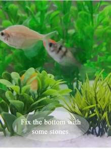 1/5/10 件逼真的人造塑料植物，耐用 PVC 材料假水生植物，适用于室内/室外装饰、鱼缸水族箱装饰、家庭聚会、花园，24 种随机款式 - 彩色 - 查看 6