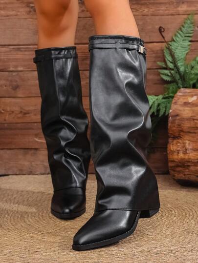 Motorcycle Boots, Versatile Pants Boots, Chunky Heel Boots, Western Boots, Stylish Boots, Western Boots, Fashionable Knee-High Boots, Riding Boots, Over-The-Knee Boots, Mid-Calf Boots, Women's Chunky Heel Flat Solid Color Boots, Thigh-High Boots, Thick Sole Plus Size Boots, Pointed Toe Tall Boots, Women's High Shaft Boots, High Heel Boots, Khaki Over-The-Knee Boots