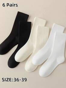 1/4/6 Pairs Women's Comfortable Soft Solid Color Over-The-Knee Socks, Simple Versatile Slouchy Socks With Tassels, Simple Versatile Comfortable Socks (Due To Lighting And Angle During Photography, The Actual Product May Have Slight Color Differences Compared To The Images.), Fall