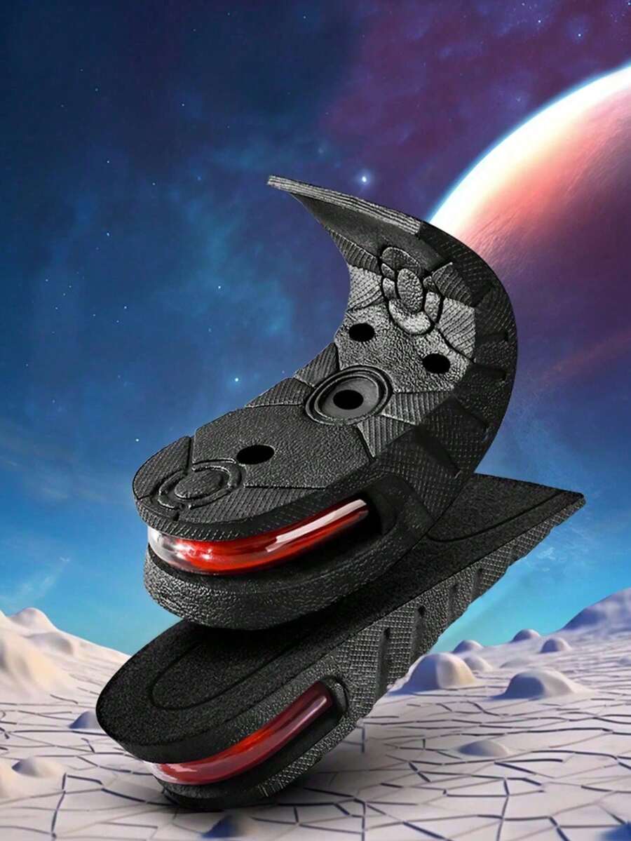 QKC 1 Pair/2 Pairs Men's Soft, Comfortable Air Cushion Shock Absorbing, Breathable & Sweat-Absorbing Boots, Leather Shoes, Half Insoles