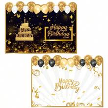 1/5/10/20张装黑色金色折叠贺卡，适合18-80岁人士，生日装饰，礼物，签名卡，派对礼品，留言卡，生日和节日用品 - 彩色 - 查看 8