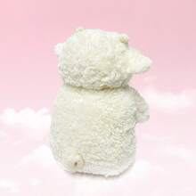MINISO 暖白色站立羊絨毛玩偶，柔軟如雲，暖白色，觸感舒適，閉眼微笑，超級可愛。(1件) - 白色 - 查看 3