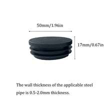5/8/10个装黑色塑料塞帽，方管家具腿防尘罩，桌椅钢制脚垫保护套 - 黑色 - 查看 17