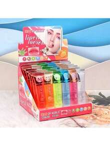 6-Piece Hydrating Clear Lip Gloss Set | With Vitamin E, Rosehip, Argan Oil, Mint & Aloe, Coconut Flavor, Transparent Plumping Lip Oil, Plant-Based Ingredients, Suitable For All Skin Types, Berry Tones IMAN OF NOBLE - 彩色 - 查看 5