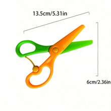 1pc/2pcs/3pcs/6pcs Plastic Safety Scissors, Craft Scissors For Students, Small Plastic Scissors (Random Color), Beginner Scissors, DIY Art Tool, Children Art & Craft Tool, Office Supplies