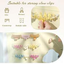 SNOWSTAR Acrylic Claw Clip Organizer, 3PCS Wall Holder And Storage, Hair Clip Display Stand Women And Girls - Trong suốt 3PCS C - Xem 7
