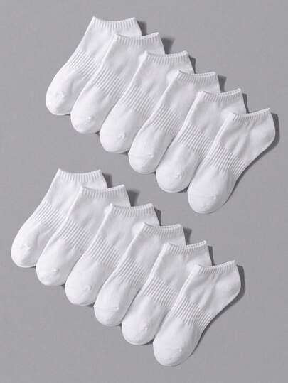 12 par białych gorsetów, ultracienkich i wygodnych na lato, prostych i uniwersalnych, oddychających i dezodorujących, modnych skarpetek damskich.