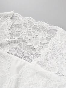 ii Women's Bavarian Oktoberfest Costume Traditional Dirndl Lace Blouse Short Sleeve V Neck Classic Tops, Halloween - White - View 5