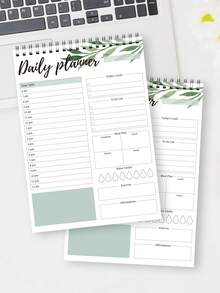 Trees Sổ tay ghi chép không đề ngày tháng - Sổ kế hoạch hàng ngày với lịch trình theo giờ, 52 trang có đường xé, gáy xoắn, sổ tay danh sách việc cần làm với lịch trình theo giờ, mục tiêu, kế hoạch bữa ăn, lượng nước uống và kế hoạch tập luyện. - Nhiều màu - Xem 3