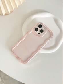 纯色防震手机壳，基础米白色纹理波浪边设计，兼容 16/11/16 Pro/16 Plus/16 Pro Max/16 e/15 Pro Max/13/14/12/XS/XR/7G/8P，兼容三星Galaxy S25/S25 Plus/S25 Ultra/A16/A36/A26/A56/A50/A12/A32/A52/A72/A51/A21 S/A13/A14/S24/S24 Plus/S24 Ultra/S22/A52/A53/A54/A55/S23，兼容小米11/12 Pro/12/12 X/13 Pro/14 Pro/15 Pro，兼容适用于 10/9/Note9/12c/Note11pro/Note8Pro 的防水防震防刮春季粉彩礼品 - 淺粉色 - 查看 3