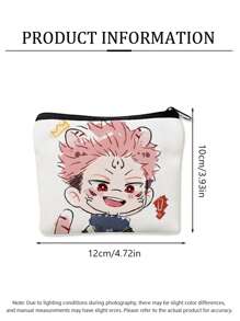 Jujutsu Kaisen 1 pieza Billetera miniatura personalizada con diseño de personaje de anime Gojo, bolsa para cambio de patrón de dibujos animados linda y de alta belleza para hombres y mujeres, bolsa de almacenamiento para auriculares Bluetooth y artículos de papelería