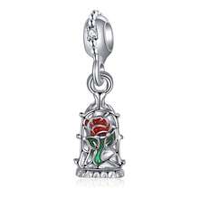 1pc Fashion Red Series Heart, Square, Bell, Flower, Bow, Cup, Key, Baseball, Home, Peace Dove Pendant, Suitable For Girls And Women DIY Bracelet Necklace Fashion Jewelry Making Gift Valentine's Day - Red - View 6