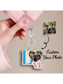 定制钥匙扣，情侣钥匙扣，情人节礼物，送给男朋友/女朋友的定制“我爱我的男朋友/女朋友”钥匙扣，送给他/她的定制钥匙扣和配饰，夏末，色彩缤纷，可爱，萌，有趣，卡哇伊，Y2K，时尚，男女皆宜，休闲，定制，个性化，独特，送给他的理想礼物，送给她的理想礼物，她，男朋友，女朋友，家人，朋友