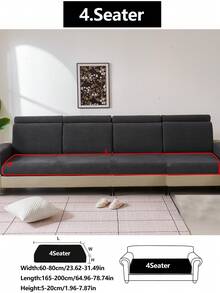 1 件弹力沙发套，防滑全覆盖沙发座套，4 季通用沙发垫套，毛绒布艺加厚沙发毯，可机洗，防尘，宠物友好，装饰性沙发保护套，可调节，适用于转角沙发、卧室、办公室、客厅、L 型沙发和 1/2/3/4 座 - 深灰色 - 查看 15