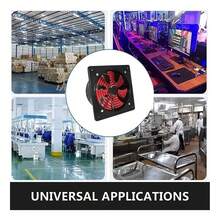 1 ventilador de extracción industrial de 16 pulgadas para cocina y baño. Utilizado en todos los lugares comerciales, adecuado para todo tipo de talleres, restaurantes, almacenes grandes y medianos. - Negro - Ver 5