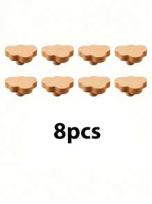 4/6/8个波西米亚风格梳妆台旋钮，天然榉木抽屉拉手，云朵形木质梳妆台把手，配有两种不同尺寸的螺丝，适用于橱柜、家具、抽屉（木工工艺可能略有差异，表面可能略显粗糙） - 米色 - 查看 14