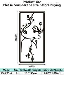 1 件抽象女性线条金属装饰壁挂艺术品，个性化艺术空心铁艺墙画，适用于家庭白墙、客厅、餐厅、卧室、浴室、情人节礼物