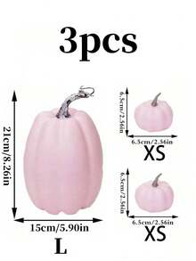 7pcs/4pcs/3pcs/1pc Artificial Pumpkins, Pumpkin Decorations, Halloween Fall Autumn Decor, Assorted Faux Rustic Decorative Pumpkins Pumpkins Foam Pumpkins,Fake Pumpkin, For Thanksgiving Table Centerpiece Mantle Kitchen Wedding Friends Giving Party Home Decor Best Gifts Birthday Fall Decor - Pink - View 15