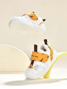 1 Paio di Scarpe Sportive Casual Unisex per Bambini, Design in Rete e PU Traspirante, Suola Piatta Antiscivolo, Adatte per Tutte le Stagioni